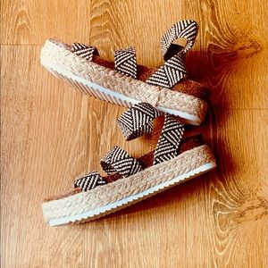 Steve Kimmie Flatform Espadrille Sandal Sz 7